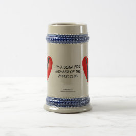 Caneca De Cerveja Eu sou um membro genuíno do clube do Zipper
