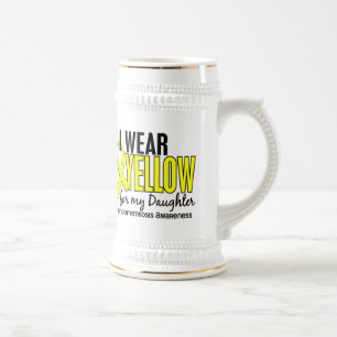 Caneca De Cerveja Eu visto o amarelo para minha endometriose da