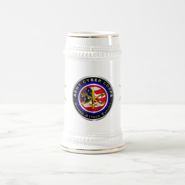 Caneca De Cerveja Exército Cyber Corps Veteran (Centro)
