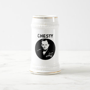 Caneca De Cerveja Extrator Chesty -- Preto e branco