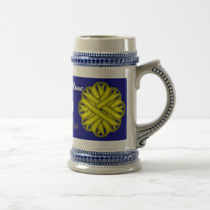 Caneca De Cerveja Faixa de Opções da Flor Amarela por Kenneth Yonc