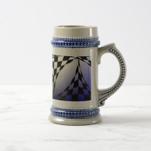 Caneca De Cerveja faixa de vermelho-branco-azul de Kenneth Yoncich