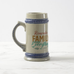 Caneca De Cerveja Família sobre tudo