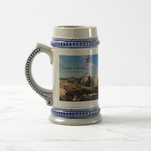 Caneca De Cerveja Farol de Peggys Point Atlantic Canadá (Esquerda)