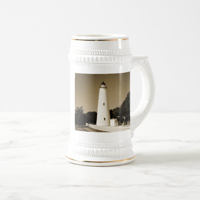 Caneca De Cerveja Farol Ocracoke (Frente Esquerda)