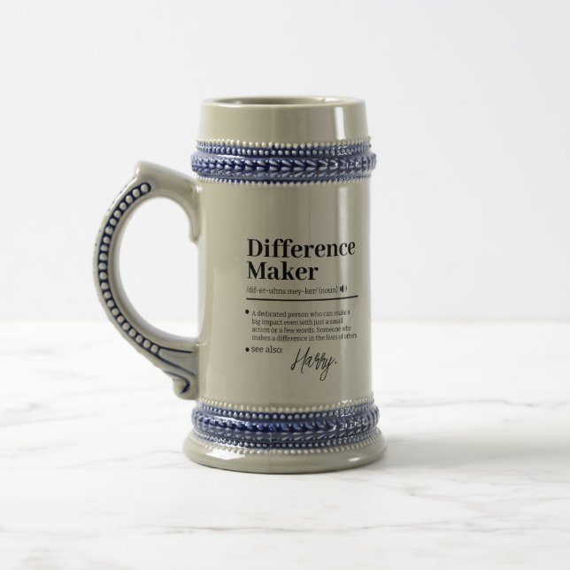 Caneca De Cerveja Fazedor de Diferença Personalizado, Presente de Ag (Esquerda)