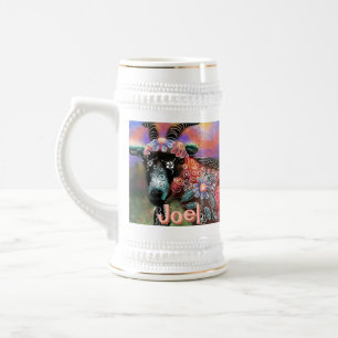 Caneca De Cerveja Fazenda De Capim Floral Whimsical Personalizada