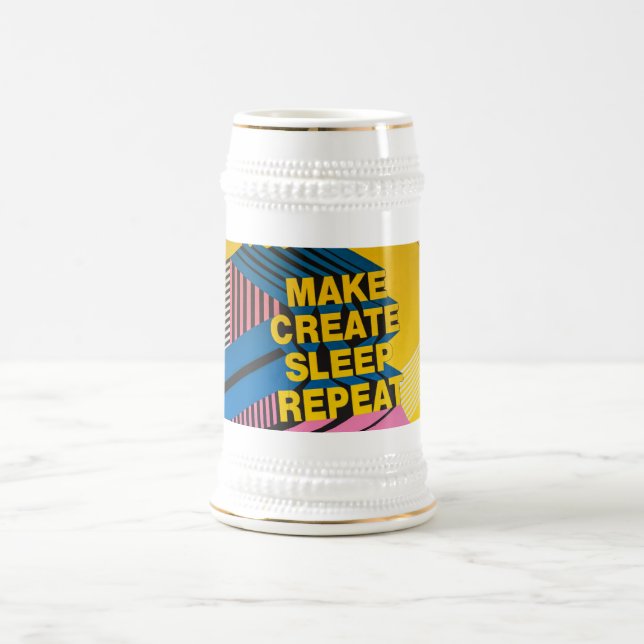 Caneca De Cerveja Fazer & repetir Cotação Mug (Centro)