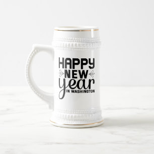 Caneca De Cerveja Feliz Ano Novo em Washington-54688