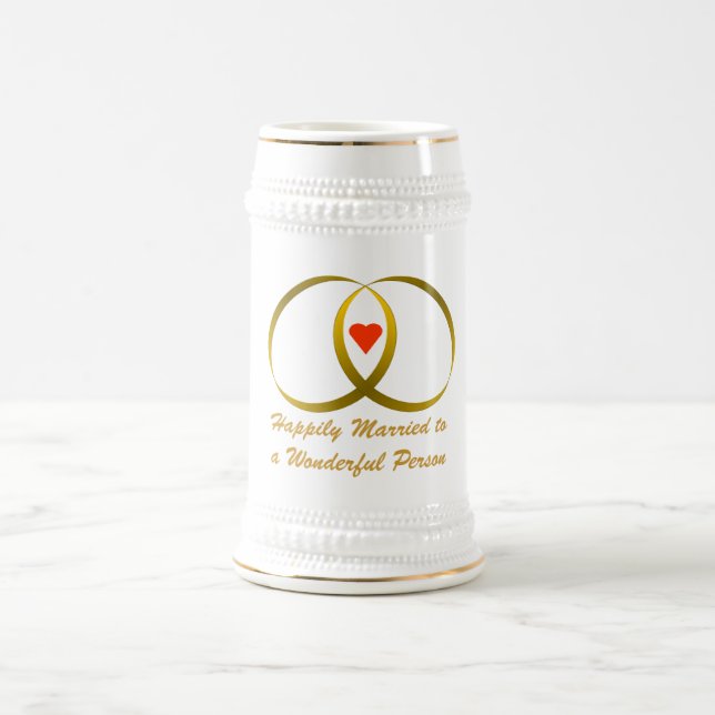 Caneca De Cerveja Feliz Casado (Centro)