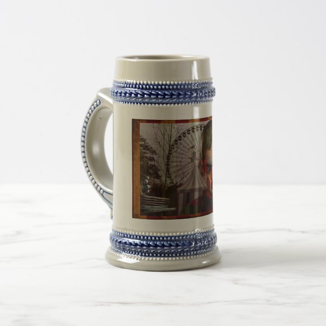 Caneca De Cerveja Feliz Dia das Bruxas de SlipperyJoe (Frente Esquerda)