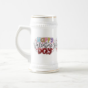 Caneca De Cerveja Feliz dia de os namorados moderno