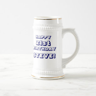 Caneca de cerveja feliz feita sob encomenda da