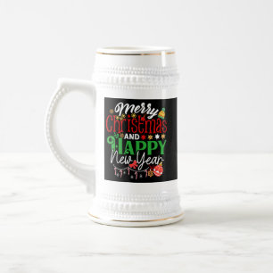 Caneca De Cerveja Feliz Natal E Ano Novo-67342