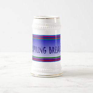 Caneca De Cerveja Férias de primavera & palmeira -