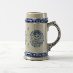 Caneca De Cerveja Fermentação azul do Bodhisattva
