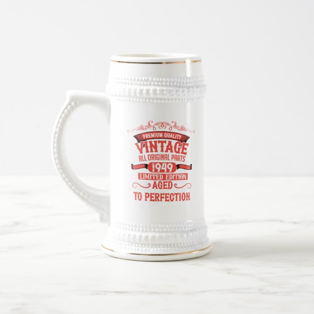 Caneca De Cerveja Festa de aniversário 75ª safra personalizada (Esquerda)