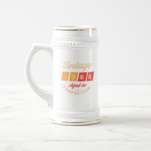 Caneca De Cerveja Festa de aniversário de 40 anos vintage personaliz