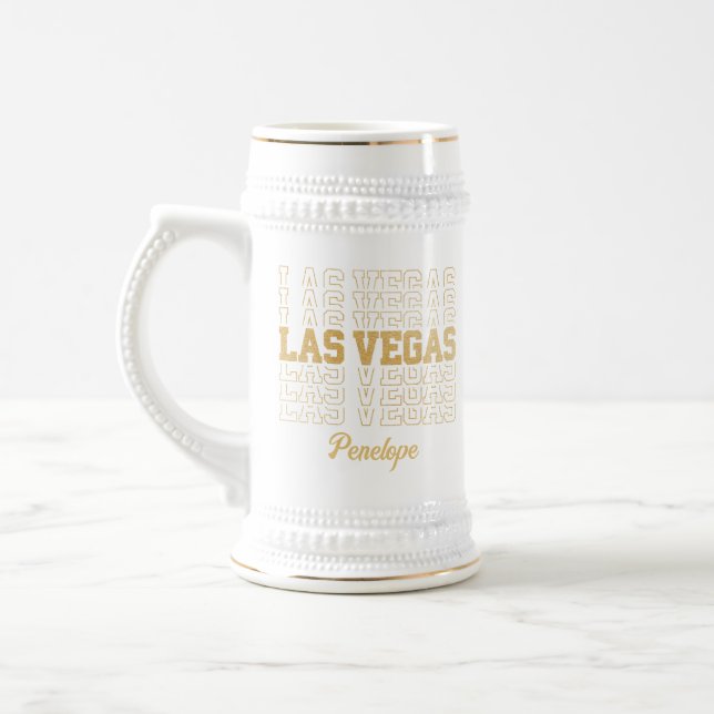 Caneca De Cerveja Festa de solteira Glamorosa de Las Vegas (Esquerda)