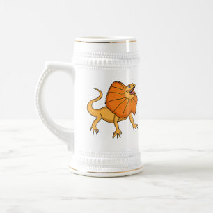 Caneca De Cerveja Figura de desenho animado de lagarto-de-pescoço-fr