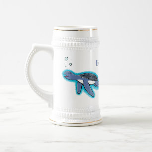 Caneca De Cerveja Figura de desenho animado de tartaruga-do-mar