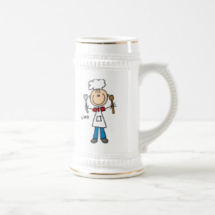Caneca De Cerveja Figura de Palito Cozinheiro