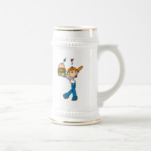 Caneca De Cerveja Figura de Pau Conhecedora de Sanduíches