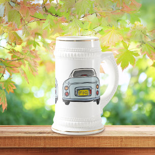 Caneca De Cerveja Figura Monograma Aqua Figaro Car Pálido