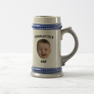 Caneca De Cerveja Filha De Bebê Personalizada, Novo papai De Mug Per