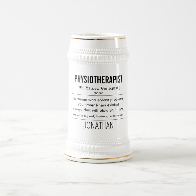 Caneca De Cerveja Fisioterapeuta Personalizada Engraçado (Centro)