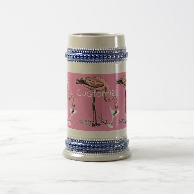 Caneca De Cerveja Flamingo Bebendo Martini Thunder_Cove (Centro)