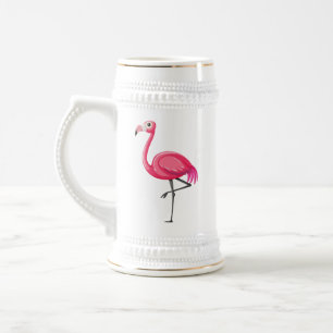 Caneca De Cerveja Flamingo em Estilo Cartoon-23654