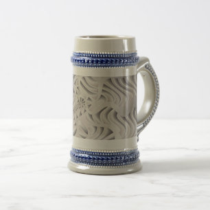 Caneca De Cerveja floco de neve prateada