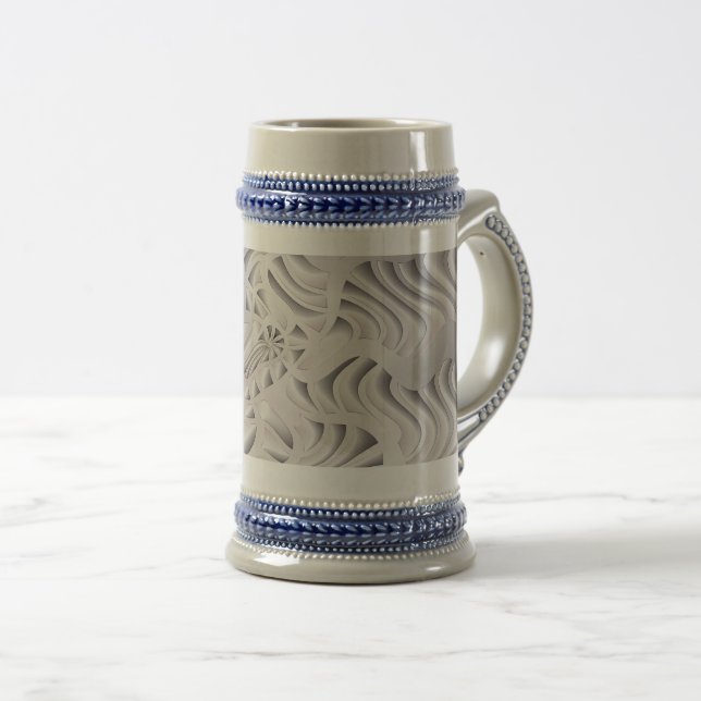 Caneca De Cerveja floco de neve prateada (Frente Esquerda)