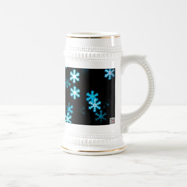 Caneca De Cerveja Flocos de Neve de Natal Mágicos (Direita)