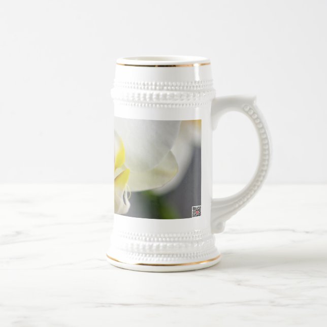 Caneca De Cerveja Flor de Orquídea Branca (Direita)