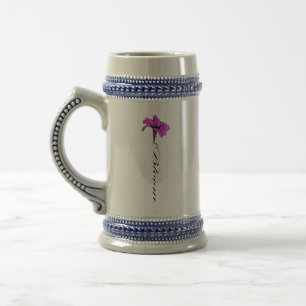 Caneca De Cerveja Flor Rosa Bloqueada