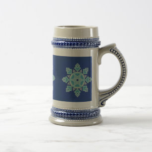 Caneca de cerveja floral do floco de neve do gelo