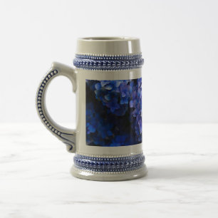 Caneca De Cerveja flores azuis