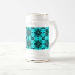 Caneca De Cerveja Flores de Artdeco no Estilo Retroativo
