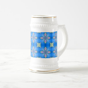 Caneca De Cerveja Flores de Artdeco no Estilo Retroativo