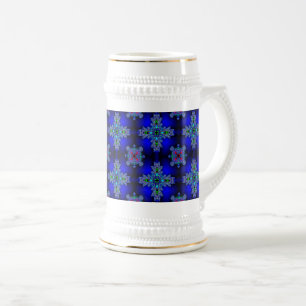Caneca De Cerveja Flores de Artdeco no Estilo Retroativo