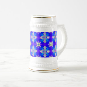 Caneca De Cerveja Flores de Artdeco no Estilo Retroativo