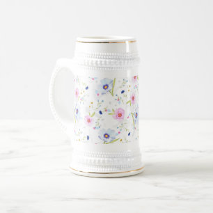Caneca De Cerveja Flores de Jardim Frescas