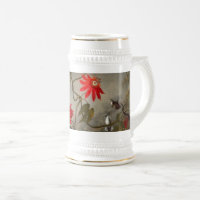 Flores de Paixão com Pássaros Hummingbird