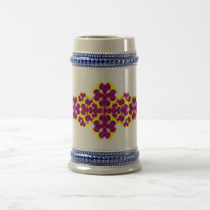 Caneca De Cerveja Flores do Coração por Kenneth Yoncich