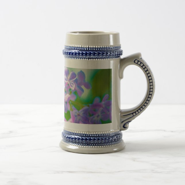 Caneca De Cerveja Flores Liláticas Roxas (Direita)