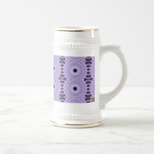 Caneca De Cerveja Flores Roxas