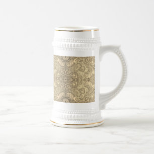 Caneca De Cerveja Flores vintage coloridas