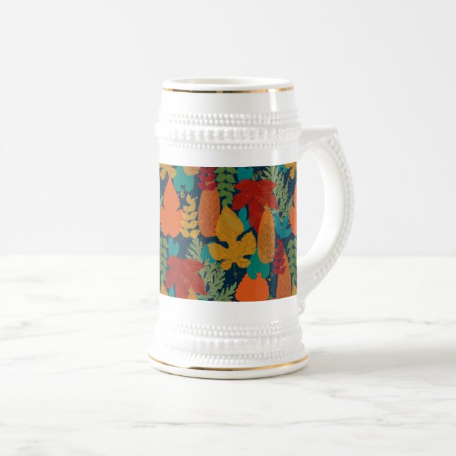 Caneca De Cerveja Folhas de outono (Frente Esquerda)